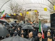 حضور مردم کردستان در ۲۲ بهمن بارانی؛ نمایش استقامت در خطه مرزی