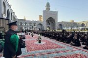 آیین اذن عزا و تعویض پوش ضریح حرم مطهر رضوی برگزار شد