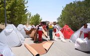 آماده‌سازی زائرسرای شمیرانات با برپایی ۱۵۰۰ چادر در بوستان یاس فاطمی +فیلم