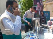 خدمت‌رسانی خادمیاران هرمزگانی حرم رضوی در مراسم تشییع رهبر شهید  
