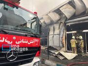 آتش سوزی انبار کالا در خیابان سعدی تهران