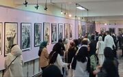 نمایشگاه نقاشی گروهی «زن؛ روایت هزار نقش» در خوی گشایش یافت