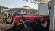 پیکر پنج شهید مدافع وطن از مرز مهران به میهن بازگشت