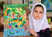 نگاه محیط‌زیستی دختر خوزستانی در رقابت جهانی نقاشی دیده شد