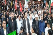 طنین حمایت از ولایت و رزمندگان اسلام در ایرانشهر + فیلم
