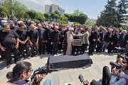 پیکر زنده یاد بهروز رضوی از مقابل مسجد بلال صدا و سیما تشییع شد