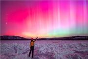 تصاویری از شفق قطبی شب گذشته