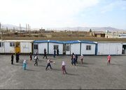 تحصیل دانش‌آموزان ۱۶ نقطه تایباد در کانکس