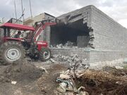 قلع و قمع ۶۴ قطعه تفکیکی غیرمجاز در محمودآباد