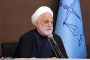محسنی اژه‌ای: دشمن دست بردار نیست؛ نباید غافل شویم/ شرایط اضطرار زمان جنگ نباید در زمان‌های دیگر برای ما عادی شود/ نباید به اسم سرعت در رسیدگی‌ها چشم را بر اتقان آراء و دقت در رسیدگی‌ها بست