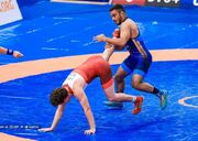 جدال کشتی ایران و روسیه برای قهرمانی جهان