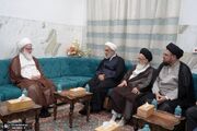 دیدار مسئول روابط بین‌الملل دفتر مقام معظم رهبری با آیت‌الله‌العظمی یعقوبی/ پیام تشکر رهبر معظم انقلاب از مراجع تقلید نجف اشرف و عموم ملت عراق ابلاغ شد