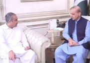 دیدار وزیر کشور پاکستان با شهباز شریف پیش از عزیمت به ایران