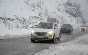 بارش برف و باران در جاده‌های ۸ استان