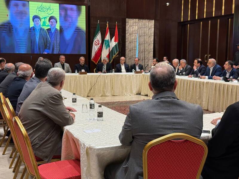 دیدار لاریجانی با گروههای سیاسی فلسطینی و لبنانی