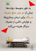 پوستر/ سیگار چیزی است که هم خریدارش ضرر می‌کند، هم غیرخریدارش!