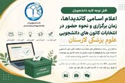 اعلام اسامی کاندیداها، زمان برگزاری و نحوه حضور در انتخابات کانون های دانشجویی علوم پزشکی لارستان
