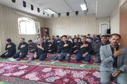مراسم پر فیض قرائت زیارت عاشورا در نمازخانه معاونت درمان با حضور رئیس دانشکده علوم پزشکی خوی برگزار شد