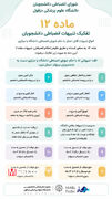 اینفوگرافیک / ماده ۱۲ ( قوانین انضباطی دانشجویان)