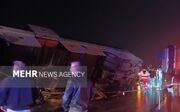 تکمیلی؛ ۱۳ نفر در حادثه واژگونی اتوبوس گرمسار مصدوم شدند