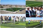 افتتاح زمین چمن مصنوعی فوتبال در روستای ورکات شهرستان لاشار