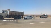 برخورد پراید و کامیون راهداری محور آرادان- سرخه؛ ۴ نفر مصدوم شدند