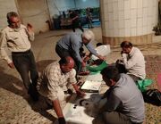 مراسم سنتی پرچم‌نویسی اربعین حسینی در بخش ارم برگزار شد
