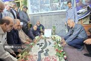 سنگ مزار جدید «سردار شهید غلامعلی رشید» رونمایی و نصب شد