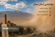 گرمای سوزان و تندبادهای گردوخاکی؛ ۴ شهرستان سمنان در وضعیت هشدار