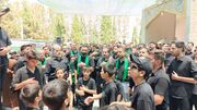 اجتماع بزرگ سوگواران تاسوعای حسینی در حرم شهدای گمنام بهاباد