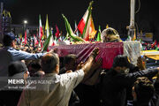 وداع با پیکر شهید سرتیپ دوم خلبان مجید کاظمی در شیراز