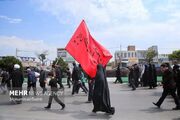 خدمت به زائران اربعین در دمای بیش از ۵۰ درجه