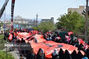 «اربعینِ خون‌خواهی» با اهتزاز پرچم سرخ «یالثارات الحسین»در استان سمنان
