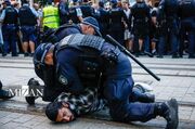 خشونت پلیس استرالیا علیه معترضان به سفر رئیس رژیم صهیونیستی