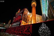 حرم امیرالمومنین حیدر کرار (ع) سیاه‌پوش عزای ماه محرم شد