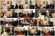 دیدار مهمانان خارجی مراسم وداع با رهبر شهید با دبیرکل مجمع جهانی تقریب مذاهب اسلامی