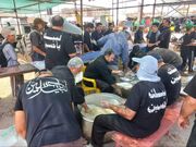 خدمت‌رسانی قرارگاه کربلا نیروی زمینی سپاه به زائران اربعین در مرز‌های خوزستان