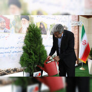 آیین کاشت نهال با عنوان «آستان ایثار و اندیشه» در دانشگاه علامه طباطبائی