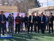 افتتاح چمن مصنوعی روستای قره مصلی