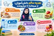 تغذیه سالم دانش‌آموزان؛ از صبحانه تا میان‌وعده + اینوگرافیک