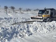 ارتفاع برف اخیر در برخی مناطق فیروزکوه به ۲متر رسید