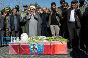 تشییع پیکر خلبان شهید فیروزمند در تبریز
