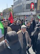 محمود احمدی‌نژاد در مراسم تشییع پیکر رهبر شهید حاضر شد + عکس