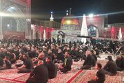 نخل‌گردانی فردوسی‌ها در جوار ضریح خورشید