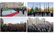اجتماع باشکوه هیئت‌های عزاداری طبس در آستان حضرت حسین بن موسی الکاظم (ع) در تاسوعای حسینی