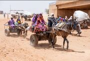 عکس / عبور آوارگان جنگ داخلی سودان از مرز چاد