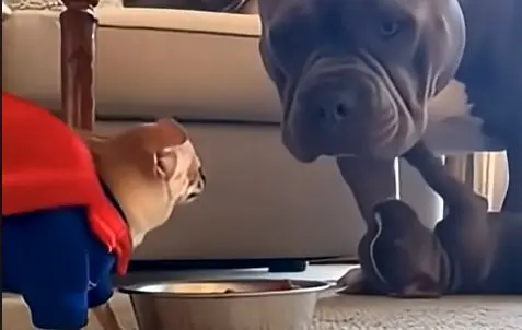 چائوچائو در برابر روت‌وایلر؛ نبردی دوستانه که وایرال شد + فیلم