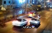 فیلم صحنه وحشتناک یک تصادف در مراغه / واقعا این کارها را نکنید مرگ در یک قدمی است
