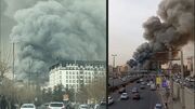 فیلم و عکس ها / آتش سوزی بزرگ در جنت آباد / دود سیاه آسمان تهران را گرفت / بازارچه محله خاکستر شد