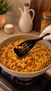 طرز تهیه ماکارونی با گوشت چرخ کرده و هویج و نخودفرنگی